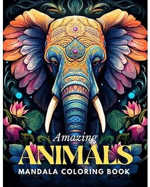 Amazing Animals Mandala Libro da colorare