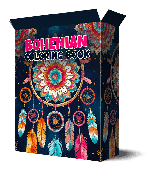Libro da colorare bohemien