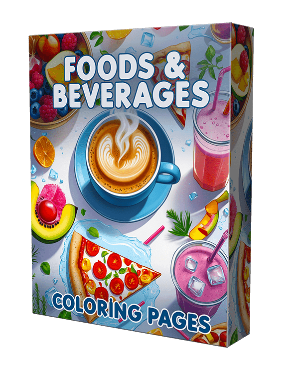 Pagine da colorare per alimenti e bevande