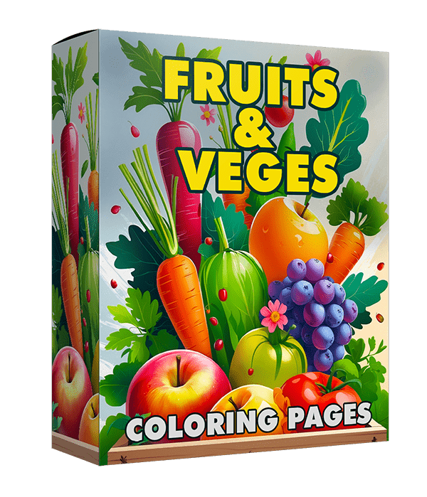 Pagine da colorare di frutta e verdura (stampabili)
