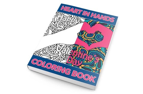 Cuore nelle mani da colorare Pack