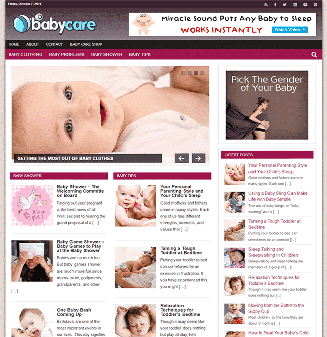 Blog PLR per la Cura del Bambino