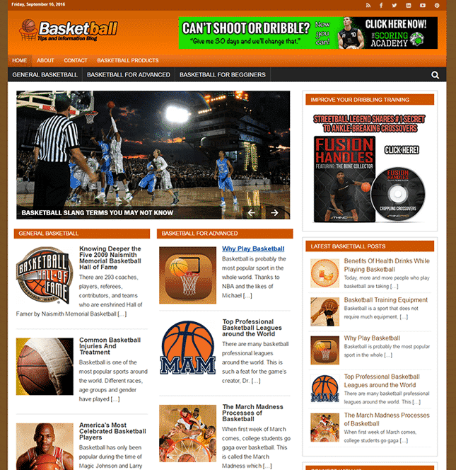Blog PLR con Consigli sul Basket