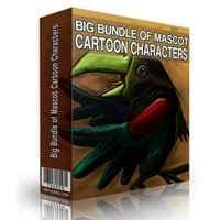 Big Bundle di personaggi dei cartoni animati Mascotte