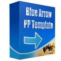 Modello di PowerPoint multiuso freccia blu