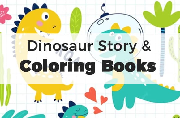 Storia dei dinosauri e libri da colorare