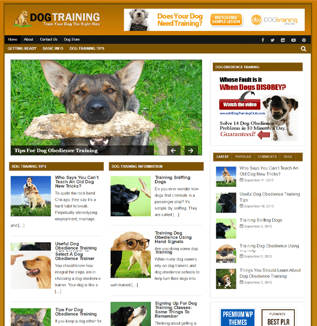 Blog PLR per l'Addestramento dei Cani