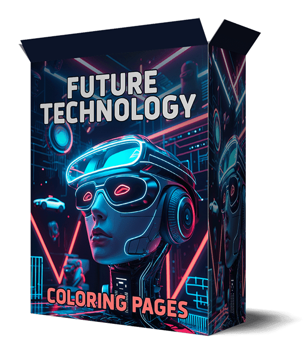 Disegni da colorare futuri della tecnologia per i bambini