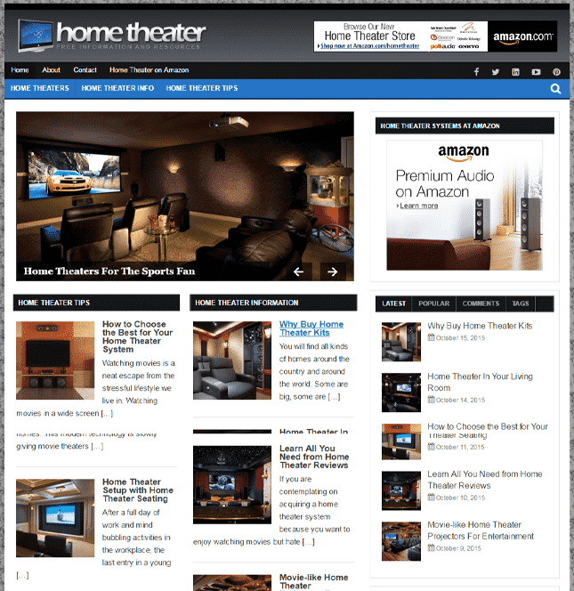 Blog PLR per Home Theater