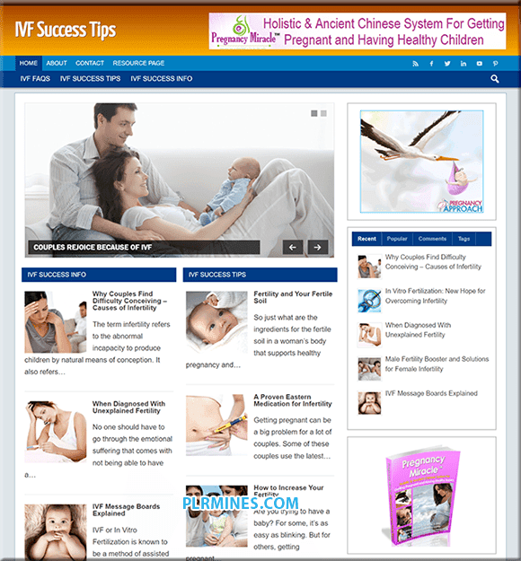 Blog PLR di Nicchia sui Consigli per il Successo della FIV