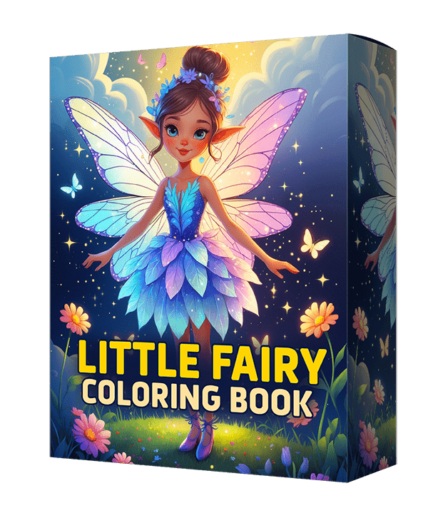 Piccolo libro da colorare di fata per bambini
