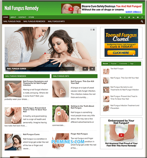 Blog WordPress PLR su Micosi delle Unghie