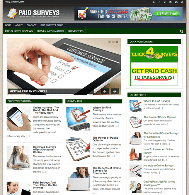 Blog PLR su Sondaggi Online Retribuiti