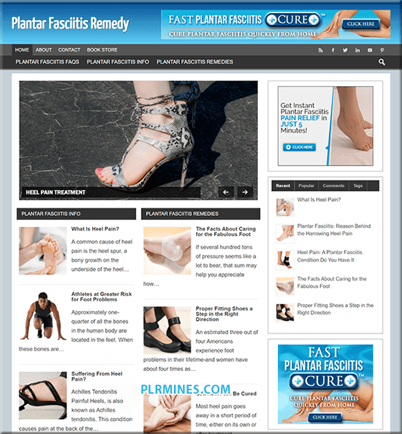 Sito WordPress sulla Fascite Plantare