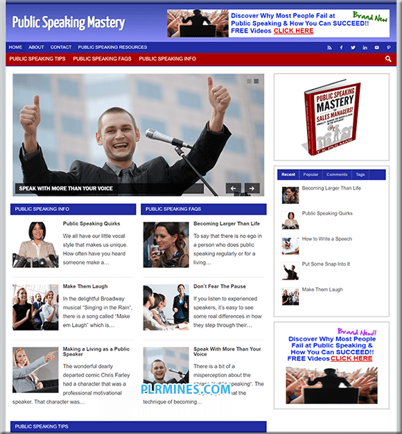 Blog WordPress sul Public Speaking