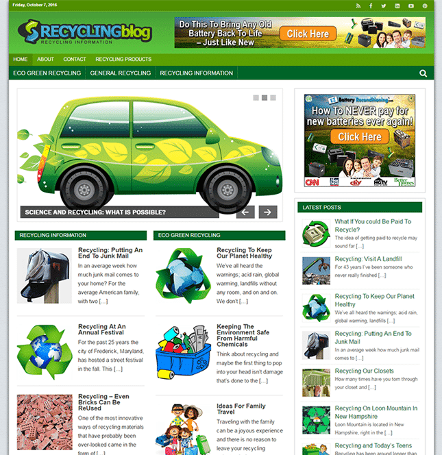 Blog PLR sul Riciclo