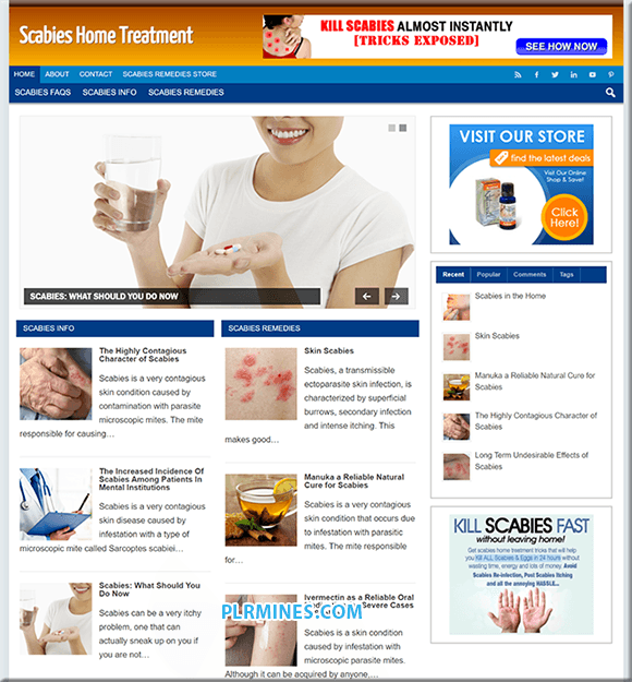 Sito Web WordPress per il Trattamento della Scabbia