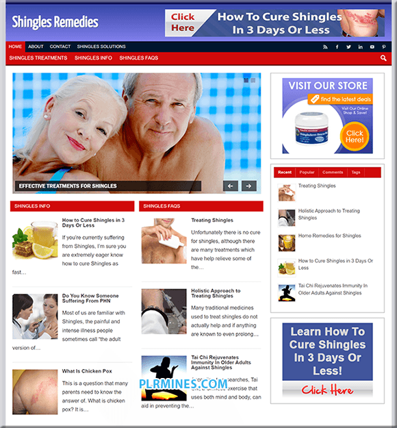 Blog PLR Nicchia Rimedi per l'Herpes Zoster