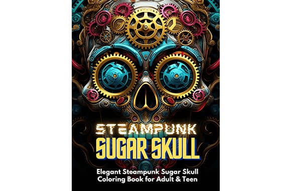 Steampunk Sugar Skull Libro da colorare per adulti