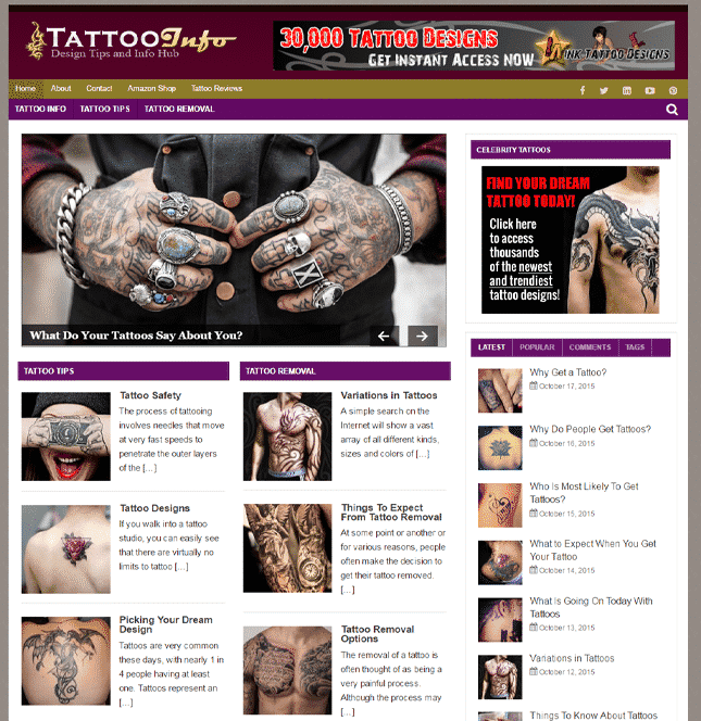 Tattoo Designs PLR Blog
