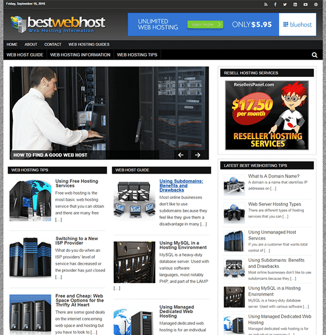 Blog PLR con Consigli sul Web Hosting