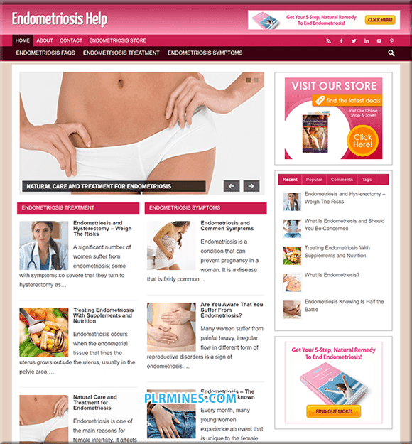 Guida di endometriosi Affiliate WP Website