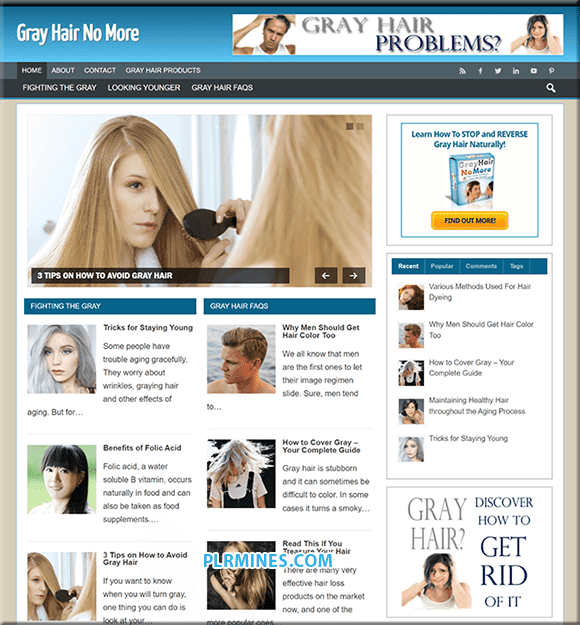 Sito Web WP Gray Hair No More