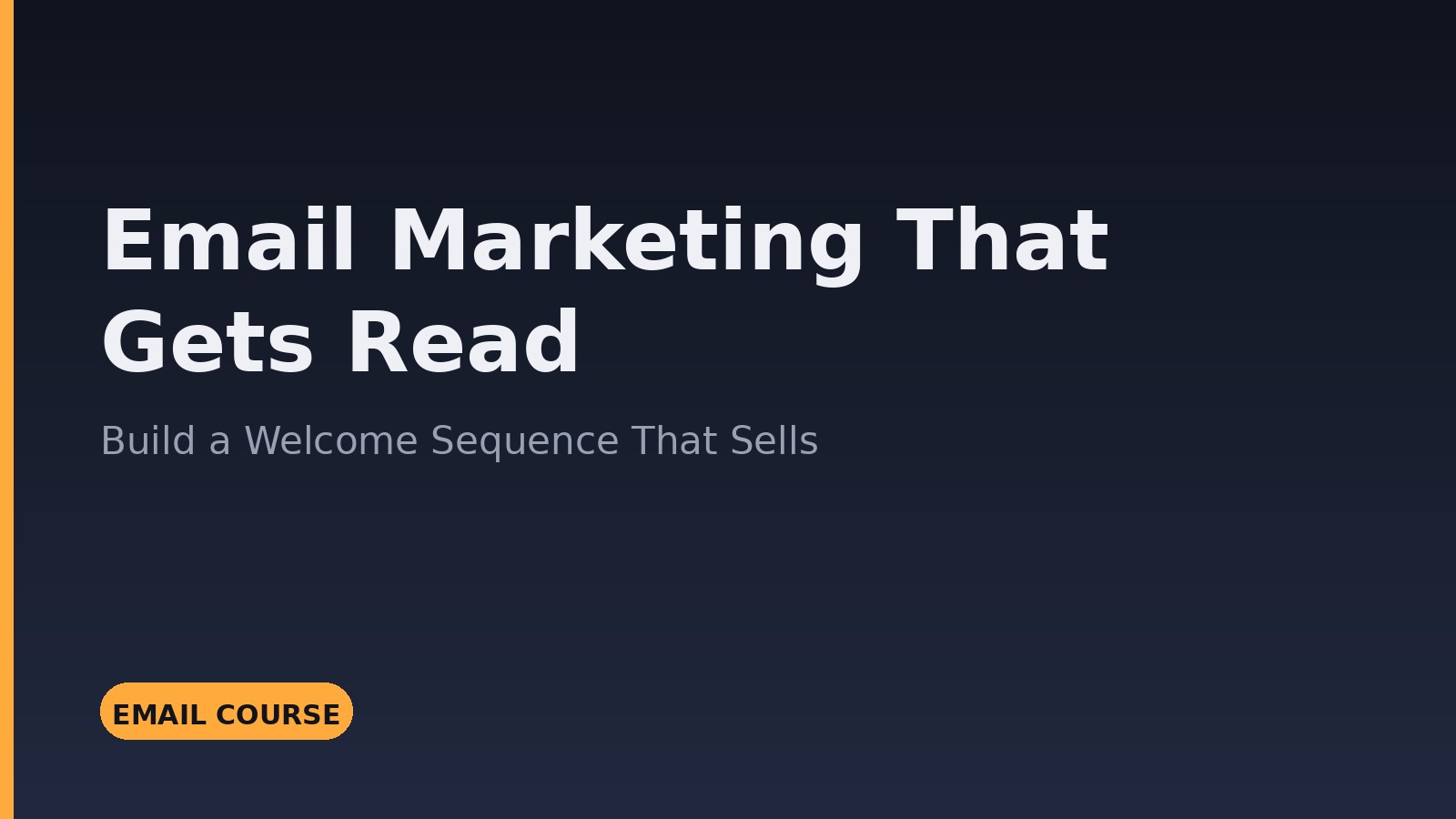 Email Marketing che viene letto: costruisci una sequenza di benvenuto