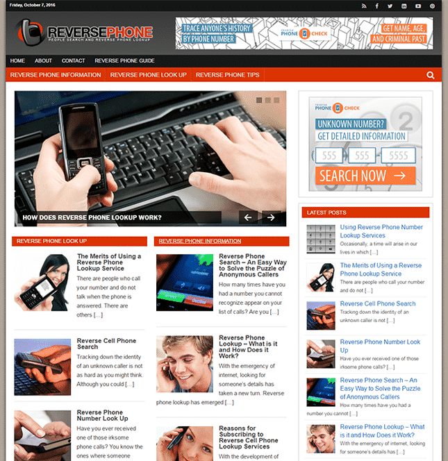 Reverse Phone PLR Blog